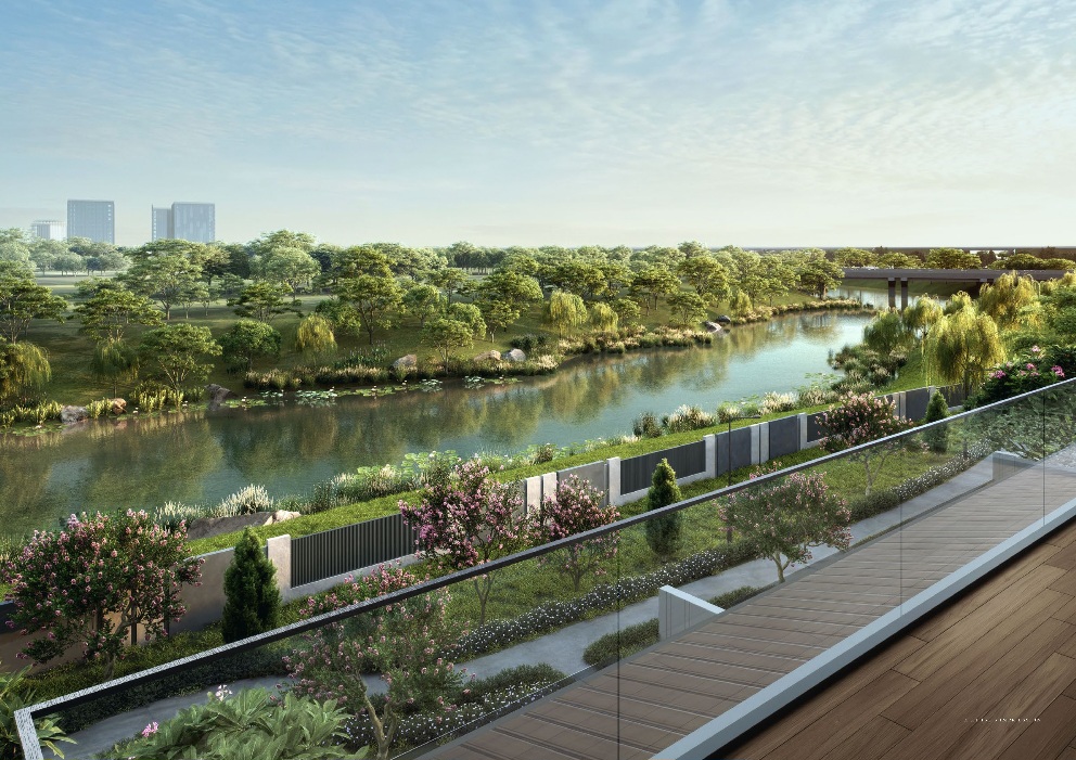 Balkon view pemandangan sungai