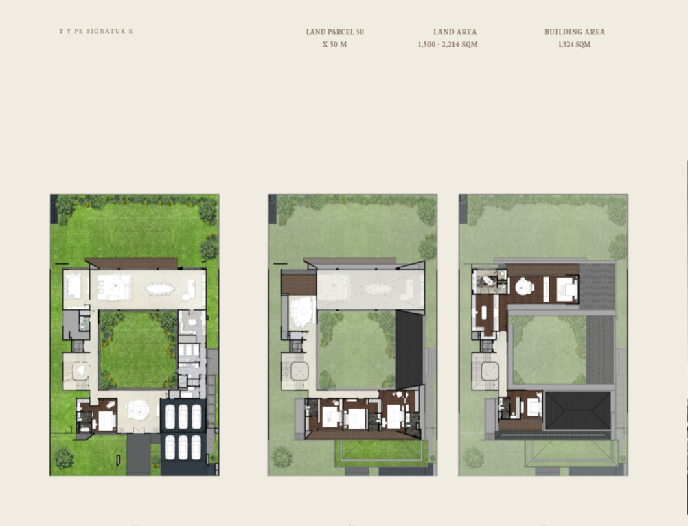 Denah type signature island villa navapark